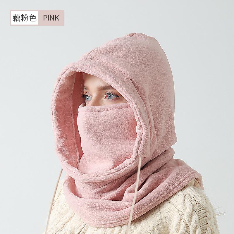 Унисекс Зимний Фланелевый Капюшон - Ветрозащитная Маска со Шнурком, Головной Убор для Мотоциклетной Езды, Теплая Шапка для Холодной Погоды