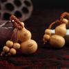 Key Chain Bag Pendant Car Key Ring Peach Wood Keyring Good Luck Gourd Chinese Traditional Keychain