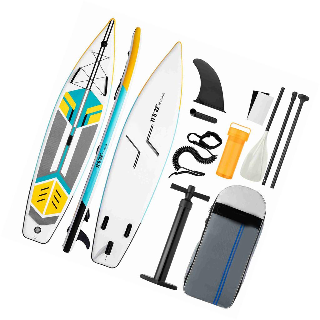 Надувная доска для сапсерфинга SUP 6 дюймов толщиной SUP доска для серфинга серф-набор с веслом серф-плавником и витым лишем