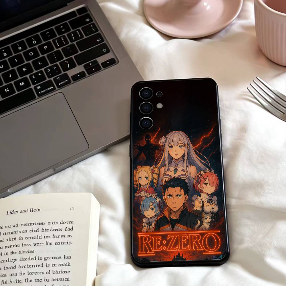 Чехол для телефона Re:Zero. Начни жизнь в другом мире. Для Samsung S25, 24, 23, 22, 30, 21, 10, 9, Ultra, Plus, Lite, FE, 4, 5 G. Мягкий черный чехол