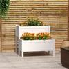 VidaXL Planter White 84.5x84x75 Cm Solid Pine Wood 822258