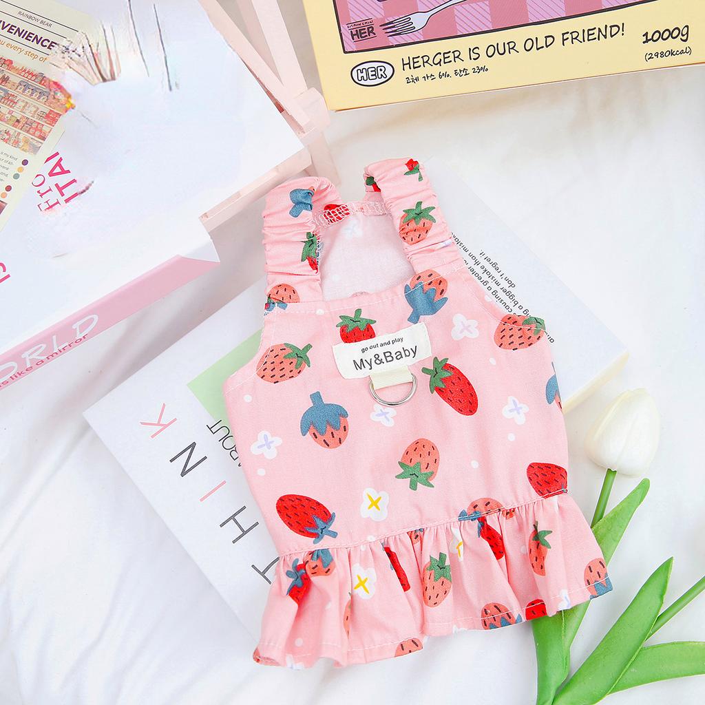 Весна/лето 2023 Одежда для домашних животных Юбка для собак Teddy Schnauzer Маленькая юбка с фруктами для собак (исключая веревку) одежда для домашних животных, одежда для кошек