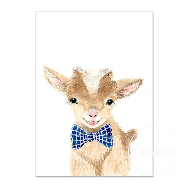 Синий галстук-бабочка, прекрасная картина на холсте с изображением животных, с поттерами и принтами, настенное искусство, картина с тигром для комнаты для мальчиков, декор для стены без рамки