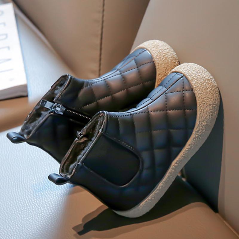 Новые зимние плюшевые зимние сапоги и толстые противоскользящие детские хлопковые сапоги