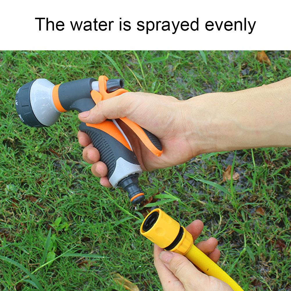 Поливочный пистолет 8 режимов, водяной пистолет высокого давления, портативная насадка для полива садовых растений, газонов, дворов, полива сада, распыления воды