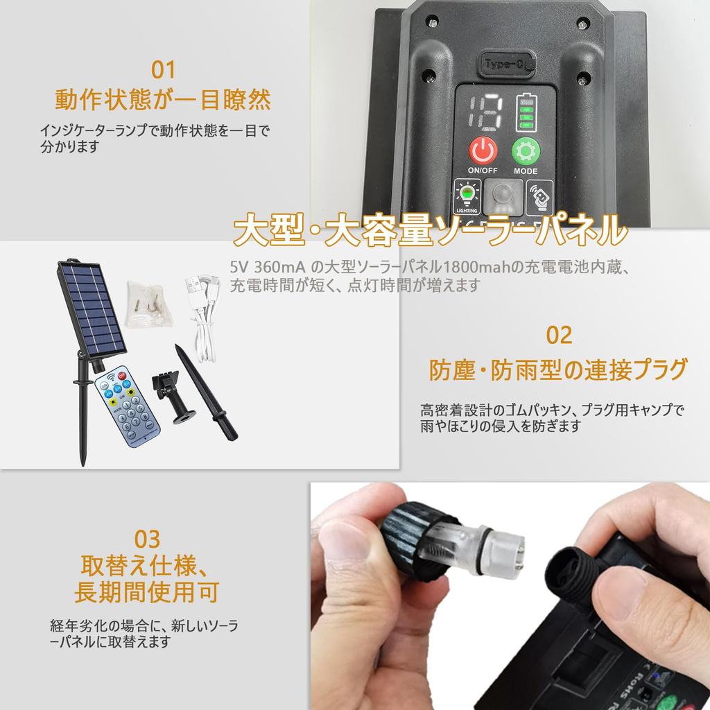 Large Solar Panel LED Icicle Christmas 400 10M Type C DIY Christmas Lights for and Illumination, Waterproof, Lights, White, Bulbs, Length,