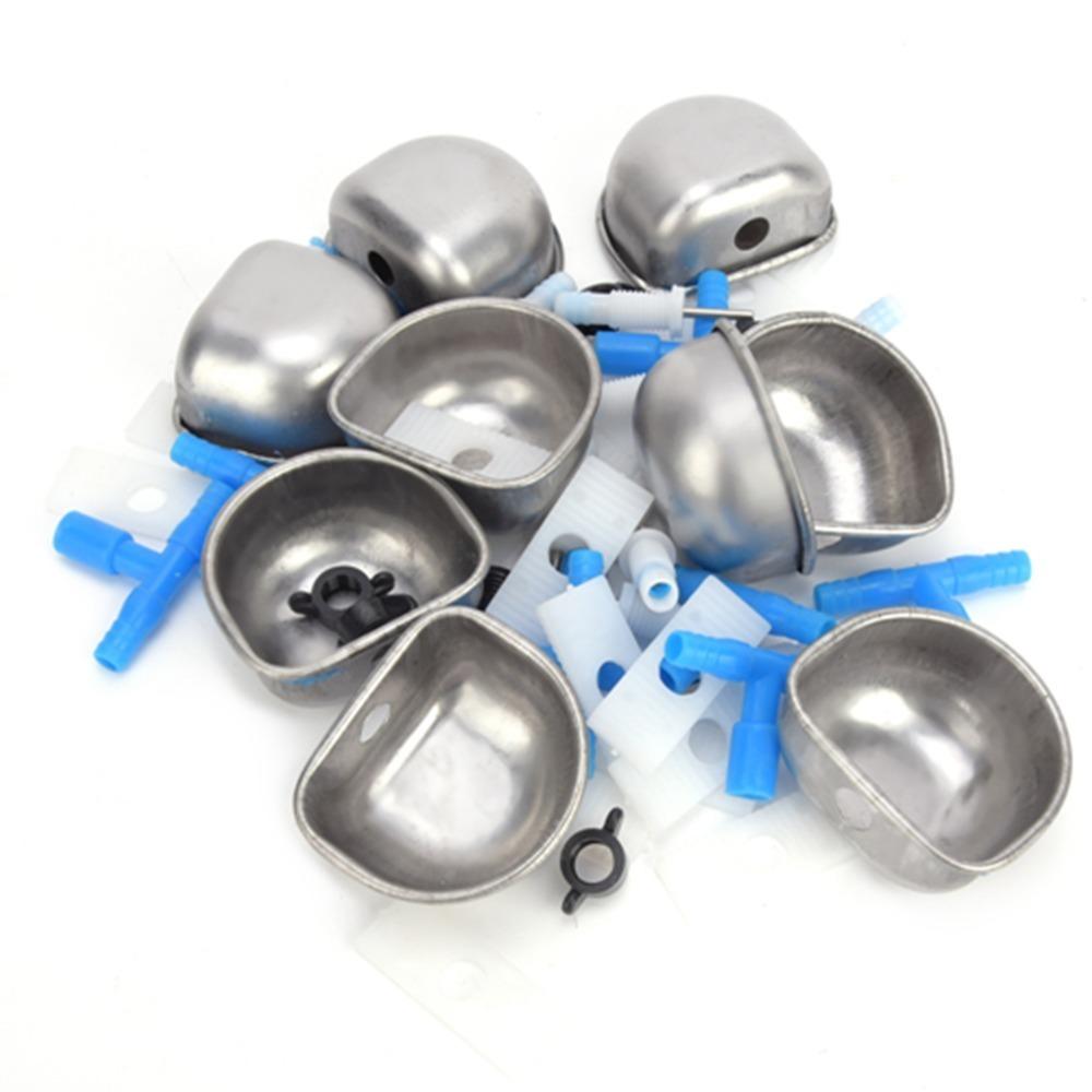 Plastic Stainless Steel Pet Drinker Stainless Steel Pet Water Bowl Small Animal Housing
