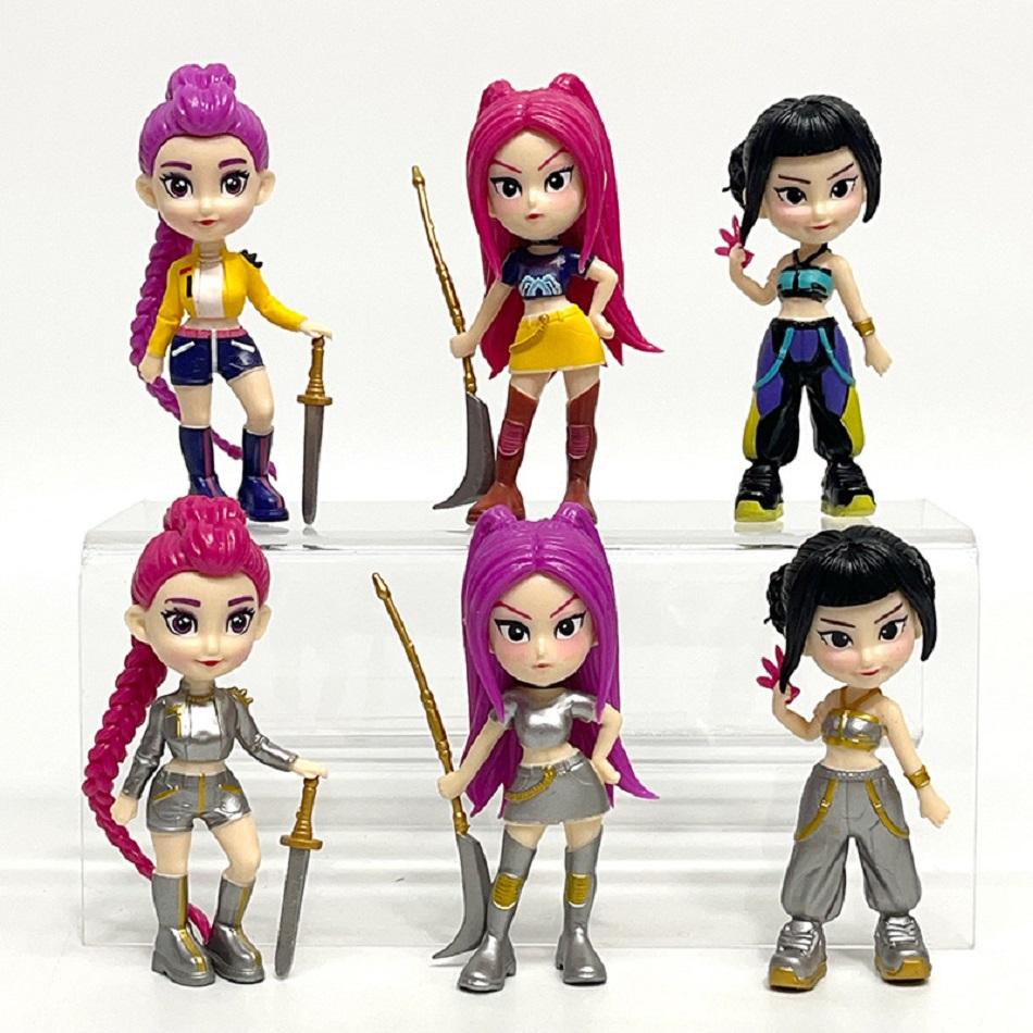 6Pcs/set Anime KPop Devil Hunter Random Blind Box Toy Figure Rumi Mira Zoi Action Figure PVC Desktop Decoration Doll Gifts