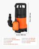 650W Submersible Sump Pump, 15000 L/H, PP-GF20 Submersible Sewage Dirty Clean Water Pump with Automatic Float Switch, Long Cord, 8M Max Lift, for