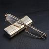 Small Reading Glasses with Case Spring Hinge Presbyopia Eyeglasses for Women & Men