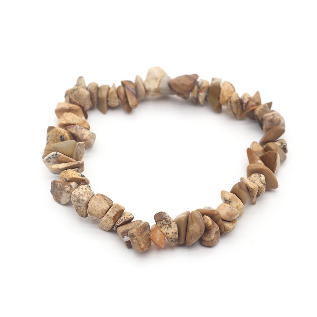 1 шт., браслет из натурального камня, нерегулярный кристалл, аметист, агат, флюорит, синяя бирюза, опал, браслеты для женщин и мужчин, ювелирные изделия 19 см