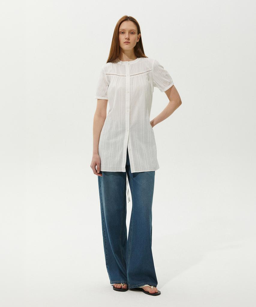 PLAC WOMEN Lace-Point Long Blouse 2 Colors