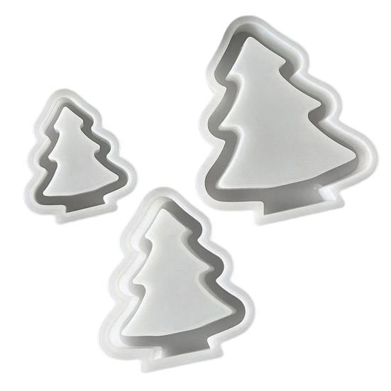 1/3 шт. Силиконовая форма для рождественской елки, сделай сам, ручная работа, полая форма для рождественского украшения, форма для поделок, форма для литья гипса, цемента, эпоксидной смолы