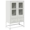 VidaXL Buffet haut blanc 68x39x111,5 cm acier, armoire, armoire de rangement, buffet haut, armoire latérale, armoire haute, 853367