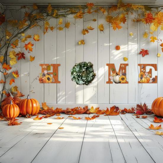 Yousheng Настенный Домашний Знак с Искусственным Эвкалиптовым Венком Деревенские Деревянные Домашние Буквы Декоративное Настенное Искусство для Гостиной Кухни Прихожей Фермерского Дома