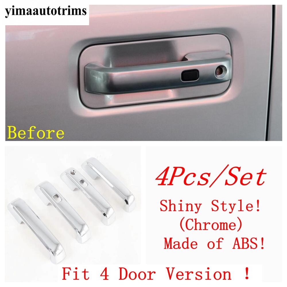 Side Door Handle Bowl Frame Decorative Sequ Cover Trim For Ford F-150 / Raptor 2015 - Chrome / Carbon Fiber Accessories