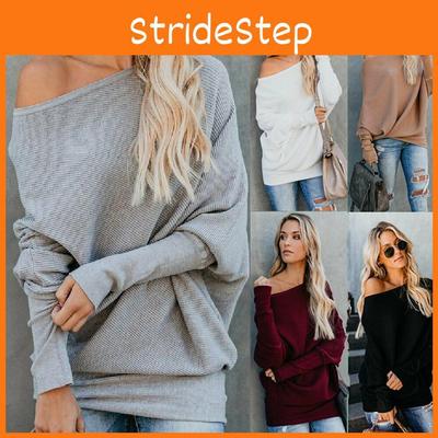 Стильная женская трикотажная блузка на одно плечо с длинными рукавами и из мягкого материала