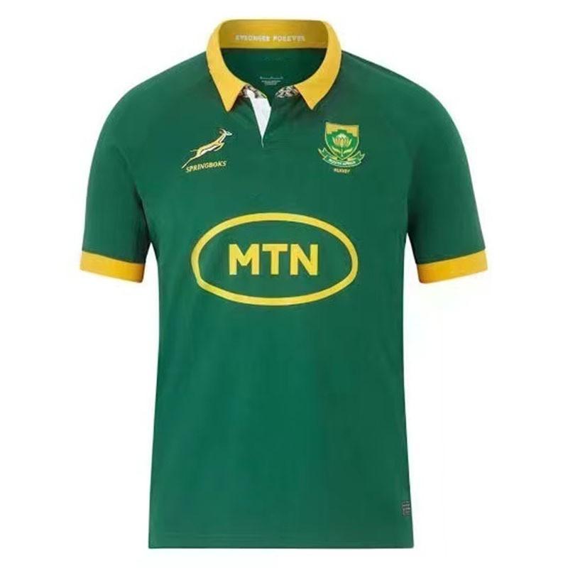 South African Rugby Team Short Sleeve Jersey Boys Kids Sportswear Lightweight Breathable Performance Top