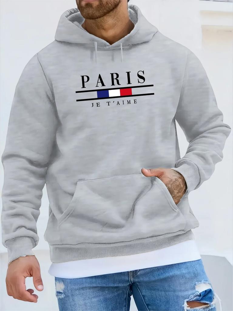 Sleeved Mens New Hoodie Long With Kangaroo Pocket Smiling Sports Shirt Street Sports Style Casual Fashion Autumn And Winter