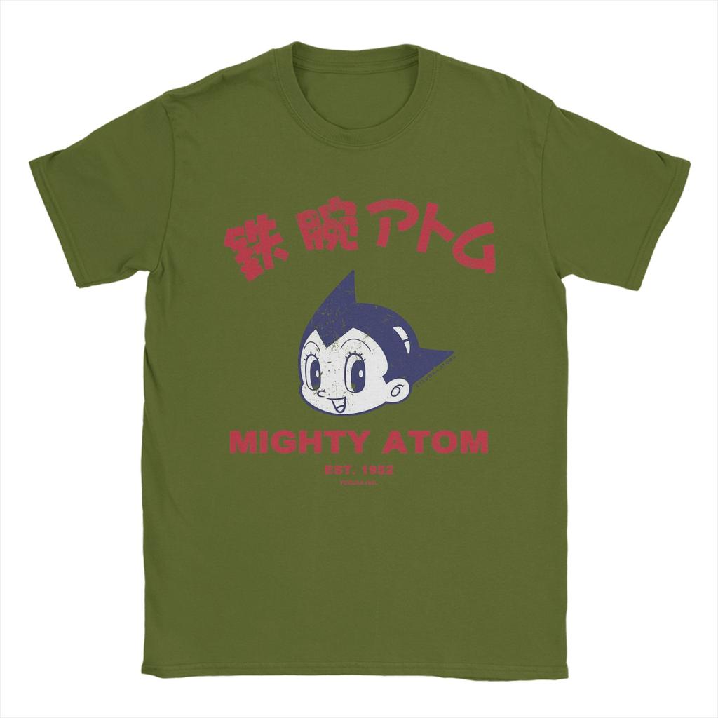 Mens Mighty Atom Astro Boy Est 1952 Vintage Style T Shirts Pure Cotton Tops Novelty Short Sleeve O Neck Tees 4XL 5XL TShirts