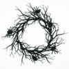 Halloween Decoration Wreath Bat Spider Black Branch Wreaths With Red Purple LED Light Wreath For Doors Window Flower Garland