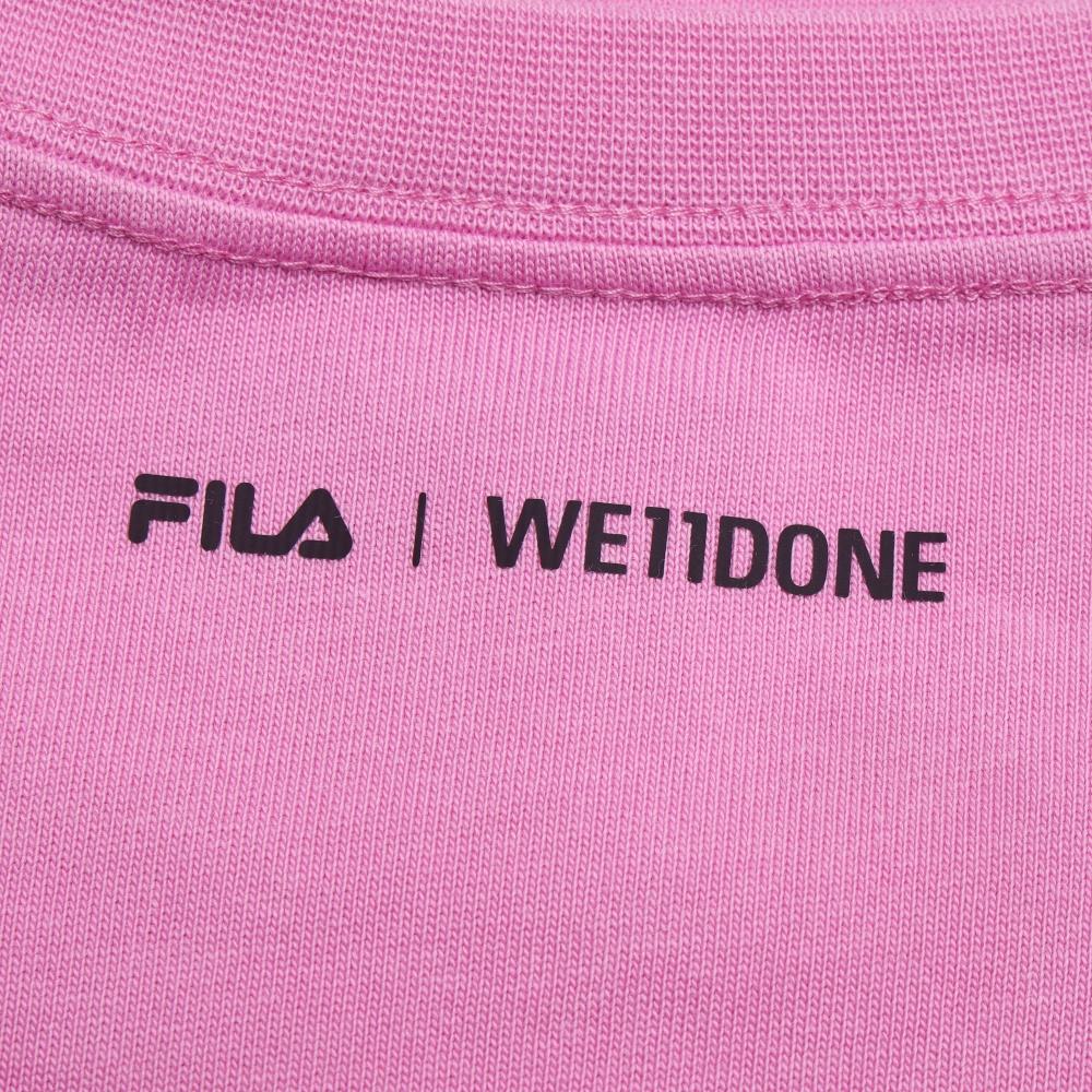 Fila × WE11DONE Женская футболка с принтом букв, короткий рукав, топы F11W626108F-PK