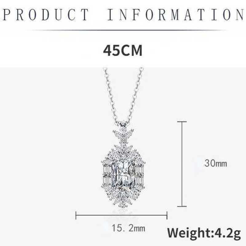 Sace Gems Классический роскошный циркон для женщин кулон ожерелье ювелирные изделия свадебное обещание вечерние подарок
