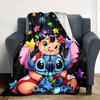 1pc S-Stitch14 Blanket, Gift, for Men and Women, Soft Blanket, Good for Sofa Bed Couch Travel, Lightweight Flannel Blanket