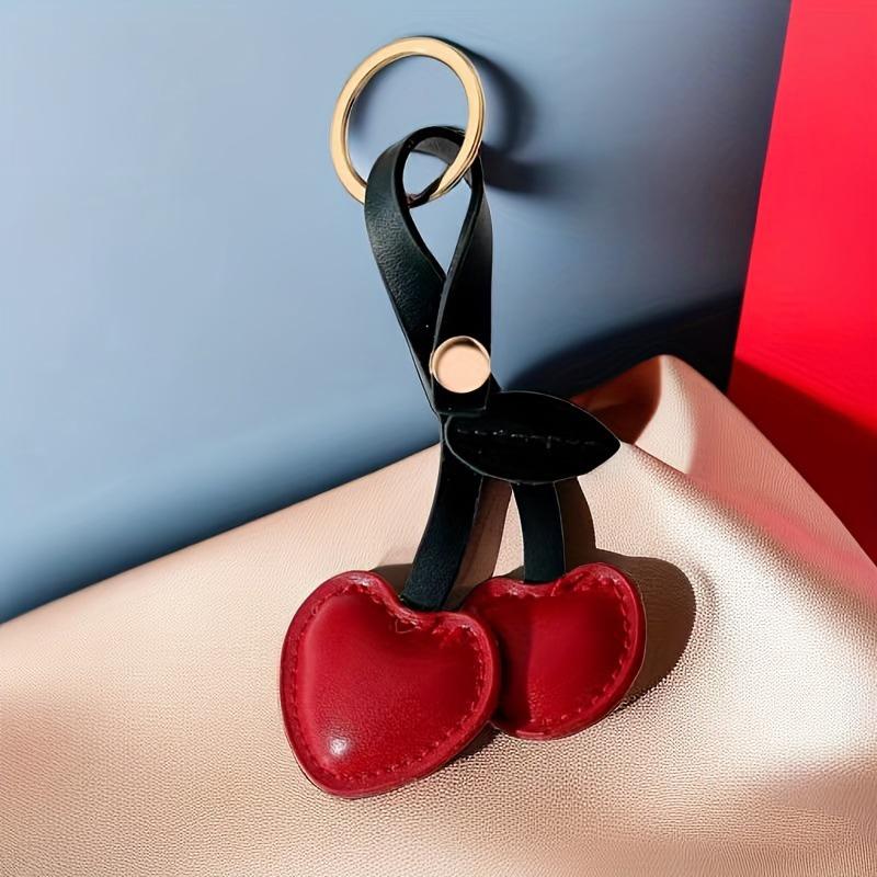 Yogodlns Милый мини-рюкзак с красной вишней, подвеска для сумки, подвеска для сумки, аксессуары для сумок