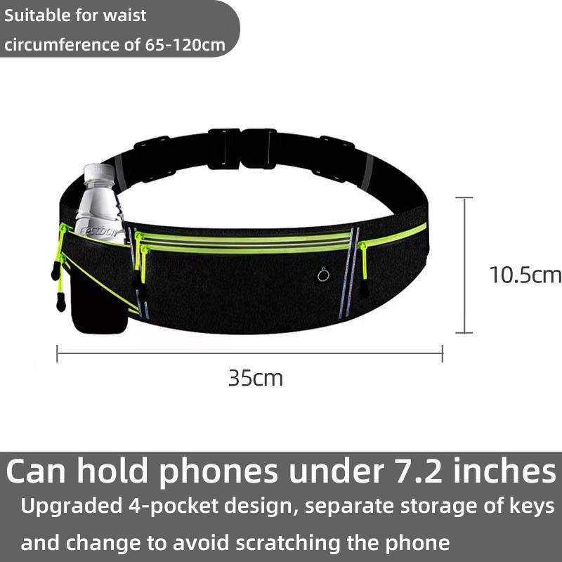 Персонализированная сумка для мобильного телефона для бегового оборудования, поясная сумка шириной 7 дюймов, ультратонкая и многофункциональная женская сумка для ключей, несколько наружных карманов.