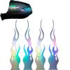 Alpha Depot Flame Stickers Fire Pattern 15x3cm 4 Pack for Car Motorcycle Helmet Waterproof Durable Custom Decals Stickers (Holographic)