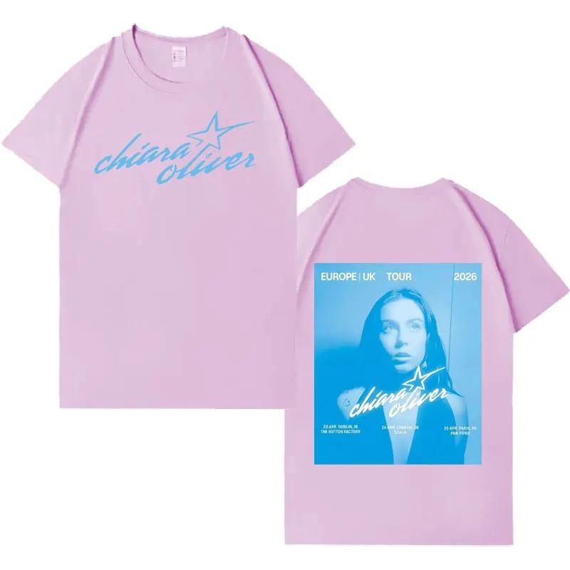 Singer Chiara Oliver 2026 Gothic Tour TShirt Unisex HipHop TShirt Casual Crew Neck Cotton Comfortable TShirt Unisex