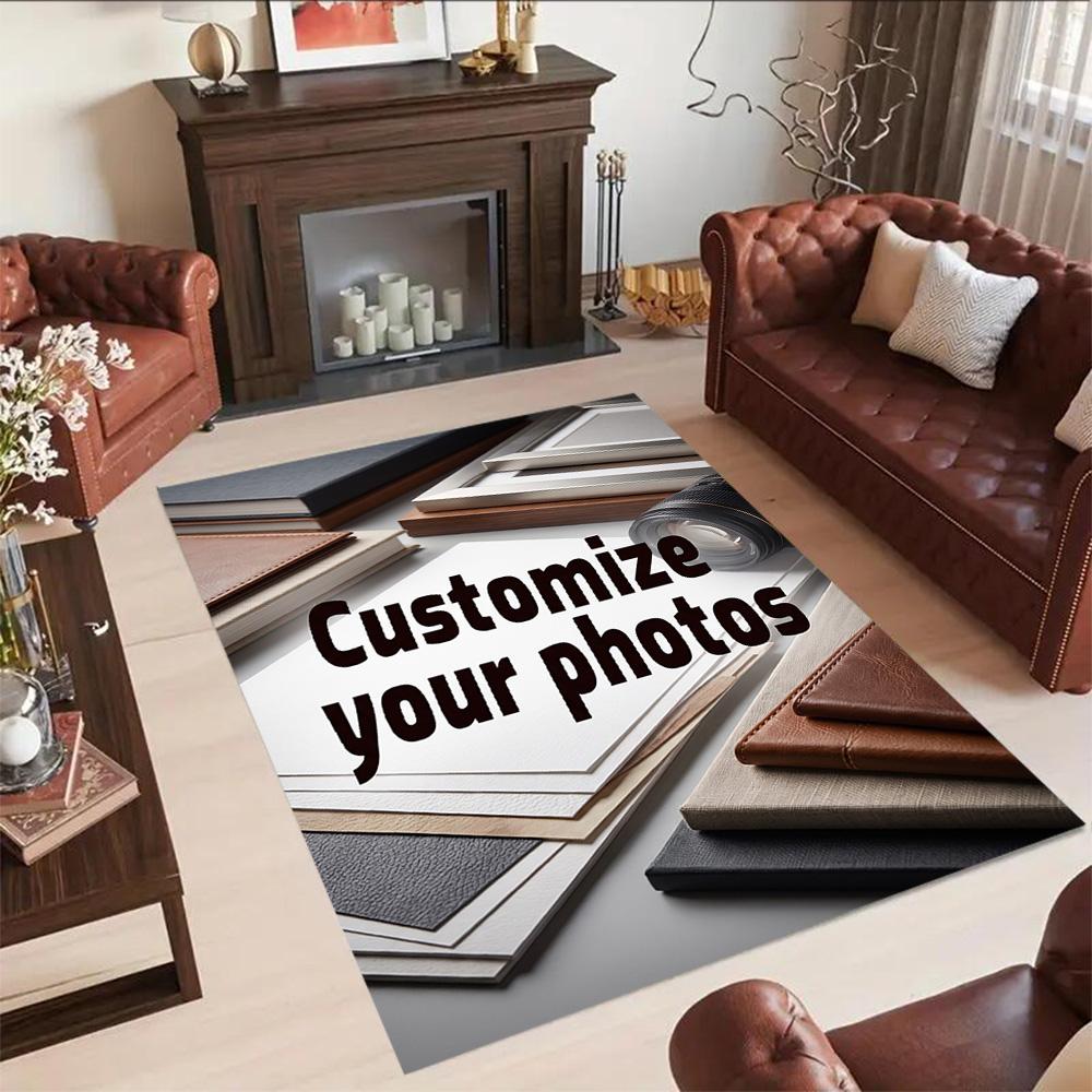 Customize Photo Customize Your photo Floor Mat Design for Outdoor Game Room Living Rooms Dining Room Anti-slip Rug Office home decor