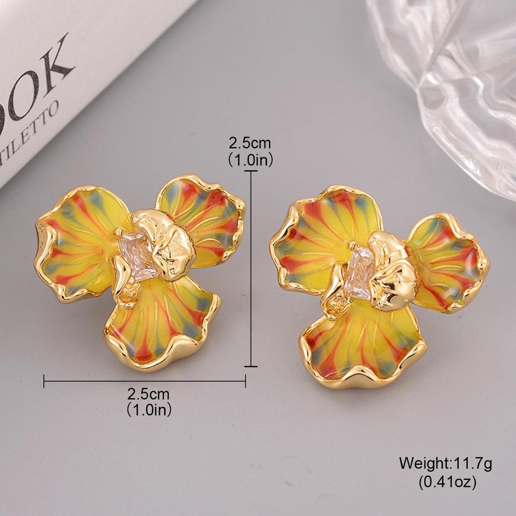 Винтажные серьги-пусеты из барочного жемчуга: Ретро Живопись Маслом и Женские Украшения в Новом Китайском Стиле