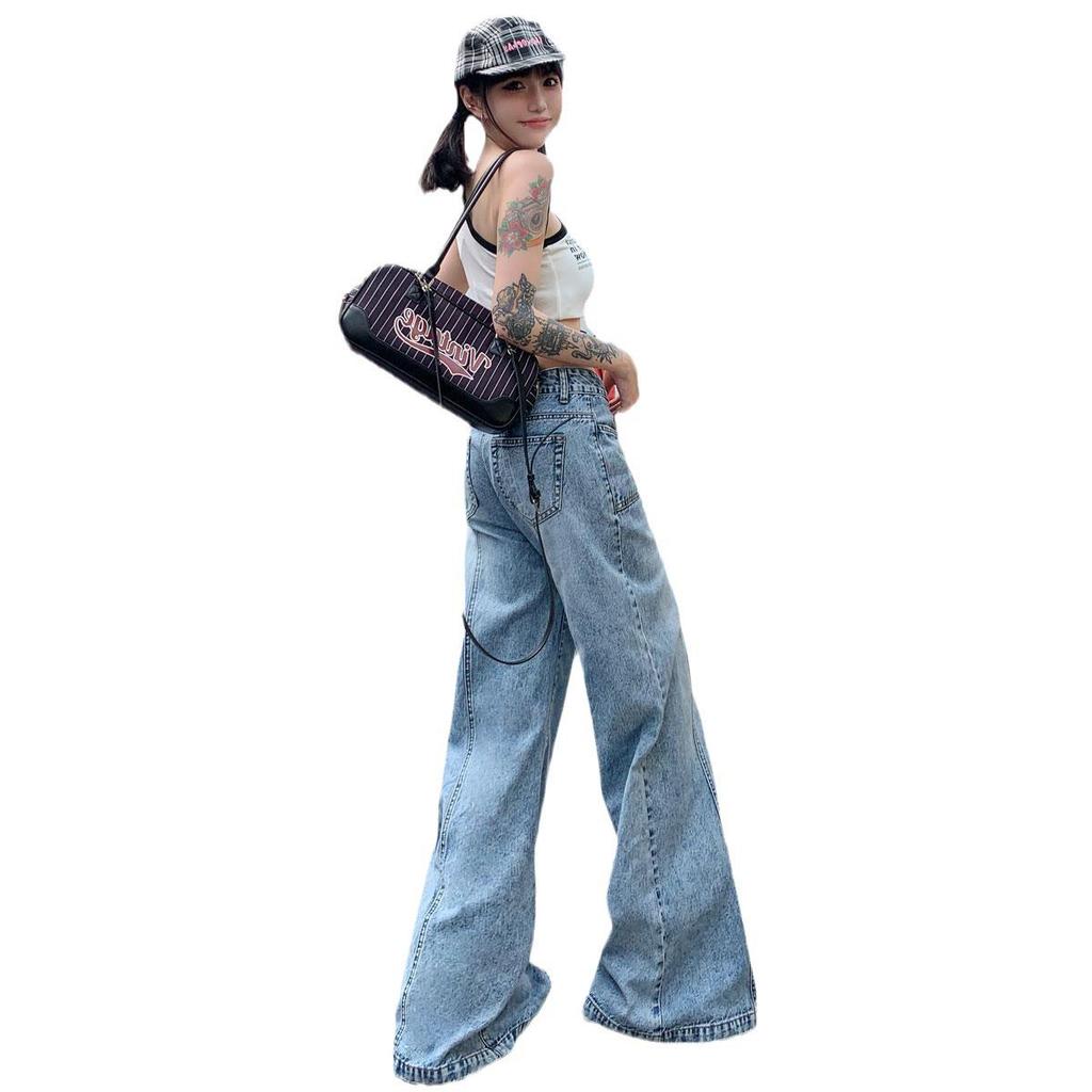 New Autumn Women's Mid-Low Waist Wide Leg Slimming Flared Jeans