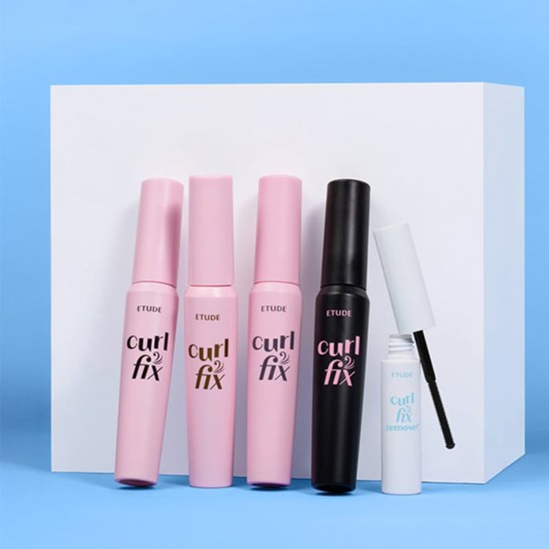 Etude Тушь для ресниц Curl Fix, набор из 4 штук (+ Remover Cara в комплекте)