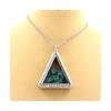 Stones and Minerals. Raw Paraiba Apatite Necklace. Triangle Model.