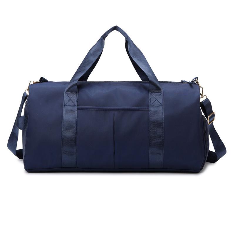 Портативная однотонная дорожная сумка с отделением для обуви, разделением сухого и влажного, плечевым ремнем, легкая для плавания и фитнеса
