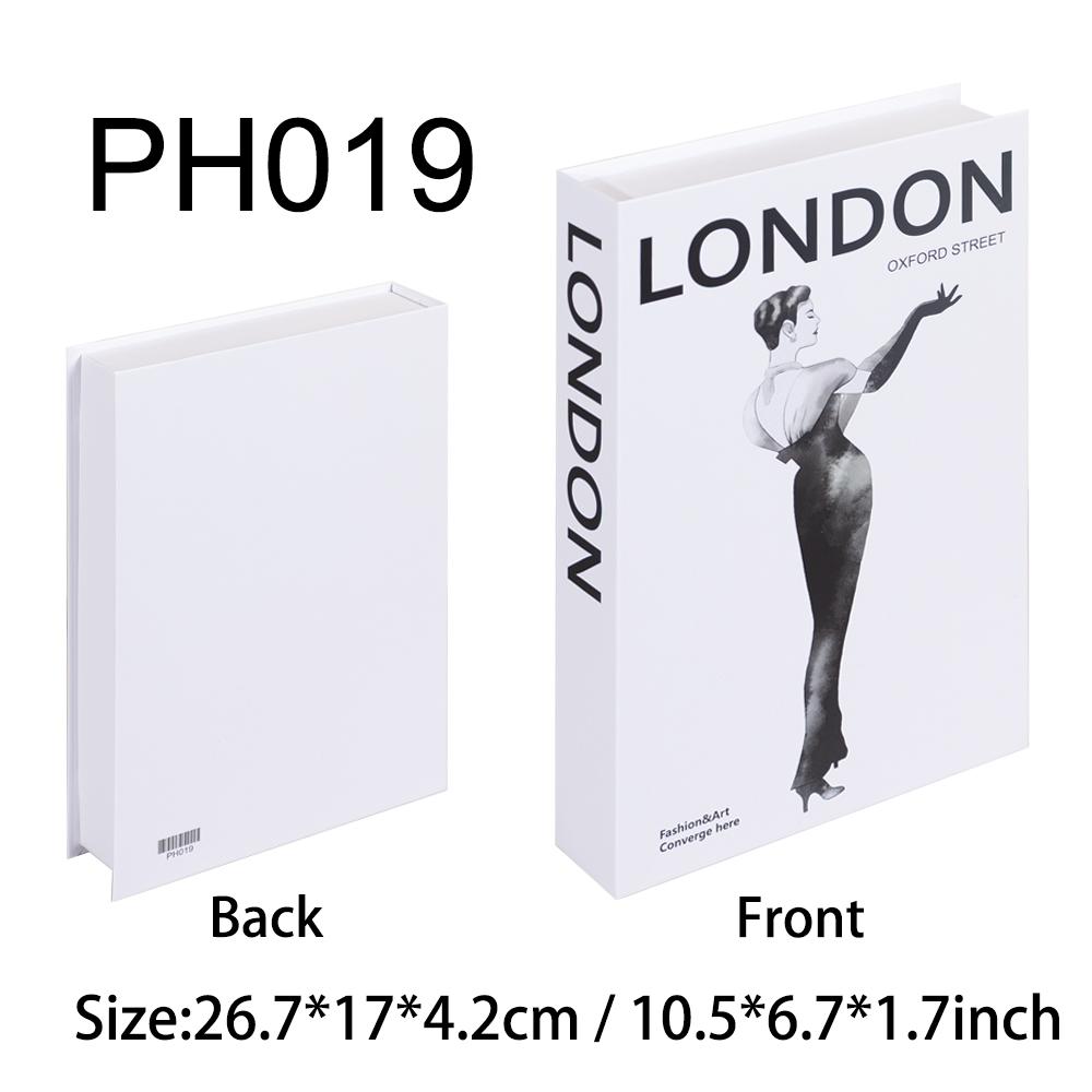 New York Paris London Series Luxury Fake Book Decoration Remote Control Storage Box Fashion Coffee Table Decoration Accessories