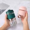 Double drink glass straw cup cute high value water cup women portable accompanying coffee cup gift cup