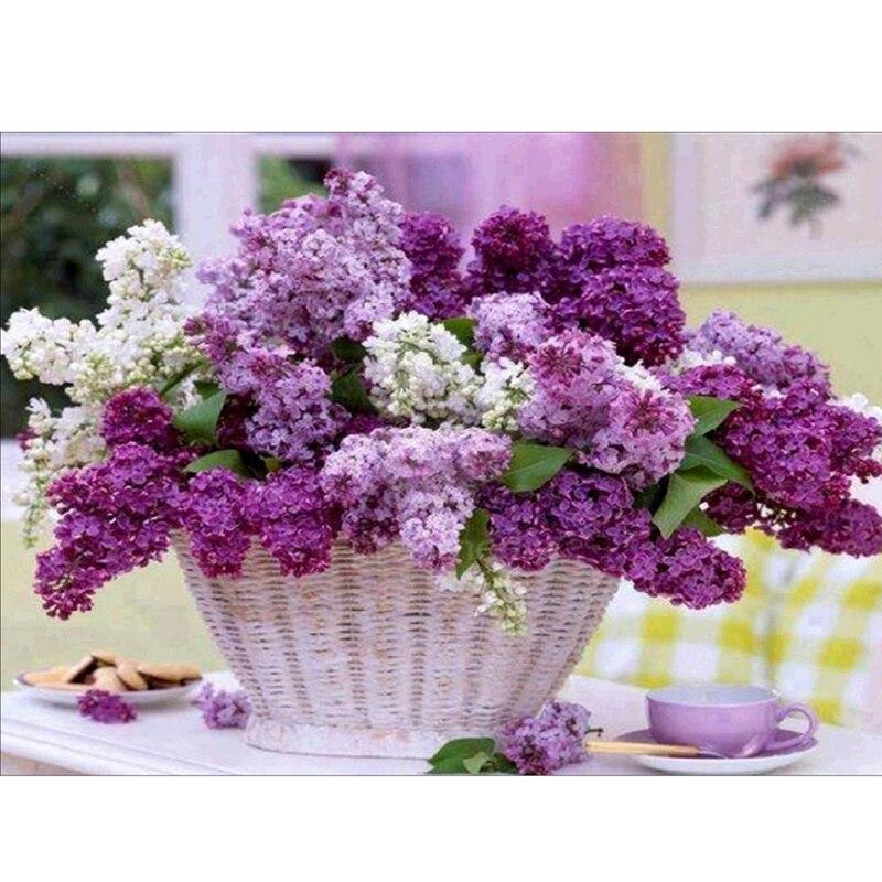 Цветок 5D DIY Алмазная картина Полный круглый дрель Смола Алмазная вышивка Крестиком Мозаика Горный хрусталь Домашний декор