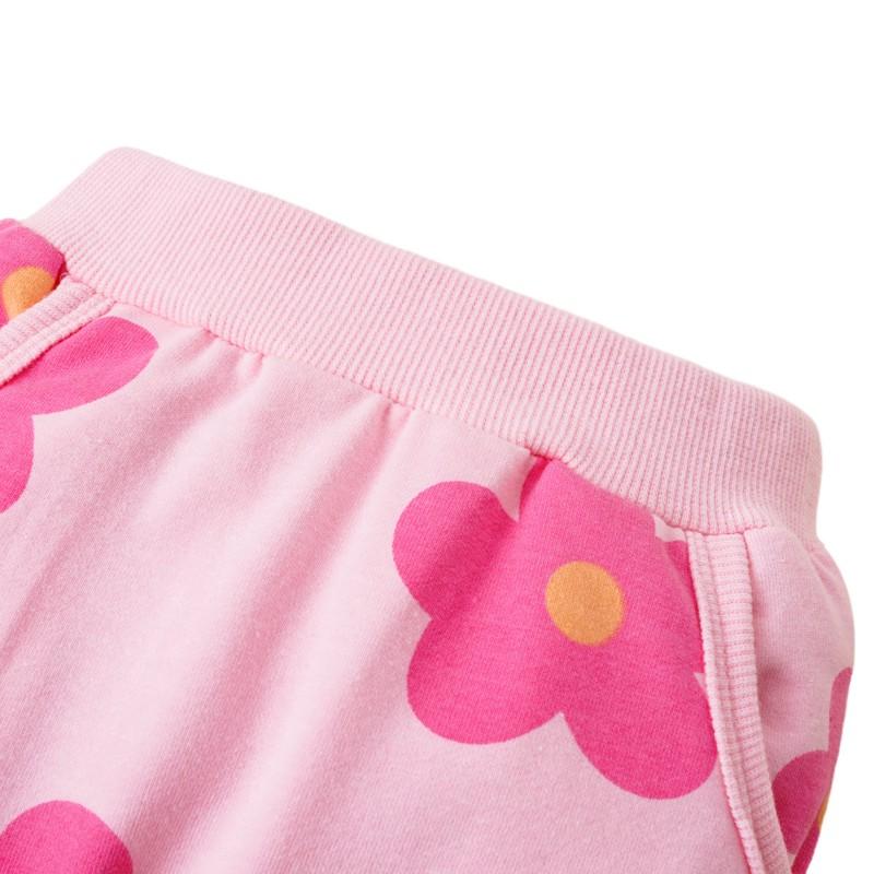 Комплект одежды для маленьких девочек, толстовка с принтом лепестков, топ и штаны, комплект из 2 предметов