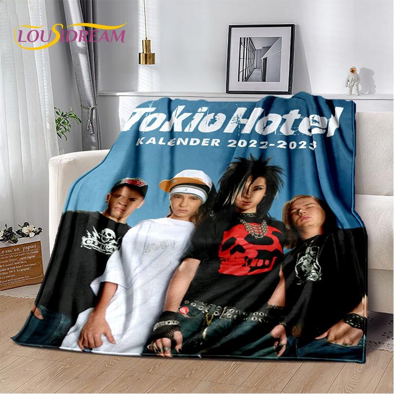 Одеяло Tokio Hotel Rock Band Bill Kaulitz, мягкое фланелевое одеяло для дома, спальни, кровати, дивана, пикника, офиса, пешего туризма, отдыха, сна