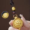 Вращающийся брелок для ключей со знаком зодиака и рогом изобилия, медный брелок для ключей от машины, китайский стиль, подвеска на удачу, унисекс