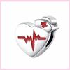 925 Silver Sister Heart Wedding Charm For Original Bracelet Cat Nurse Angel Jewelry Beads Spacer Stopper