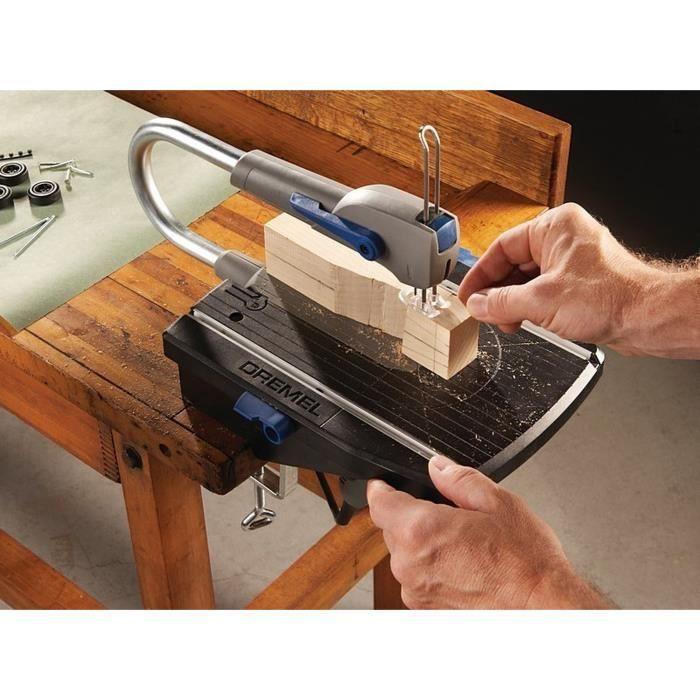 Scie à chantourner dremel ms20 - compacte et pratique pour coupes de précision dans différents matériaux