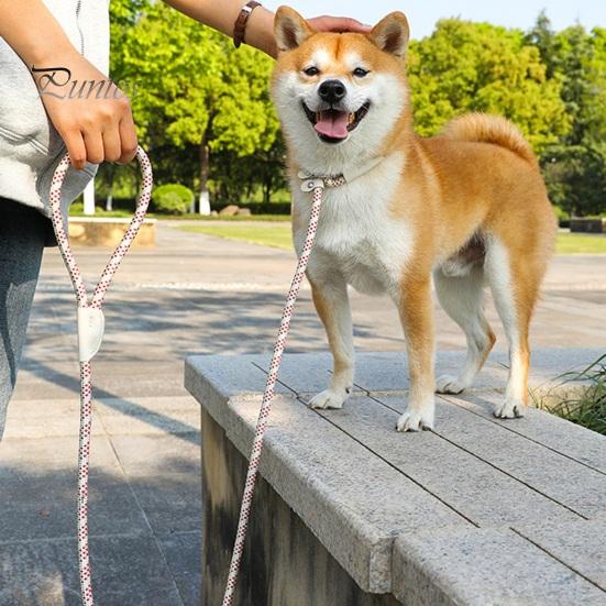 Прочный поводок для собак с удобной мягкой ручкой. Прочная веревка для лазания. Легко надевается. Прочный поводок без тяги для средних и крупных собак.