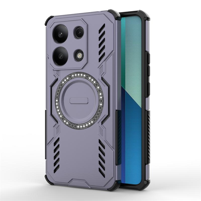 Чехол для Xiaomi Redmi Note 13 4G Чехол Redmi Note 13 4G Противоударный Магнитная Адсорбция Беспроводная Зарядка Крышка Для Чехла Redmi Note 13 4G