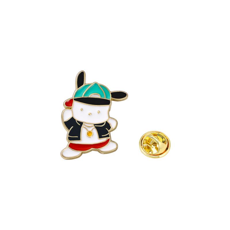 Anime character peripheral Sanrio brooch cartoon cute dripping oil Pacha dog clothes decoration schoolbag accessories