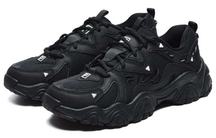 Women's Sneakers FILA Fluid 4 Lightweight Height Increasing Low top Casual Shoes Women's Black